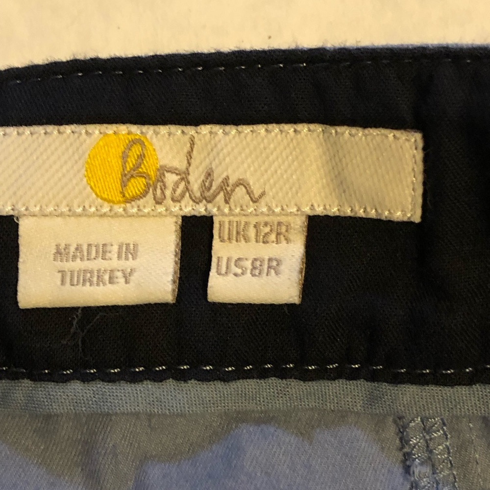 Boden Light Blue Chino Midi Skirt Size 8 - Picture 4 of 8